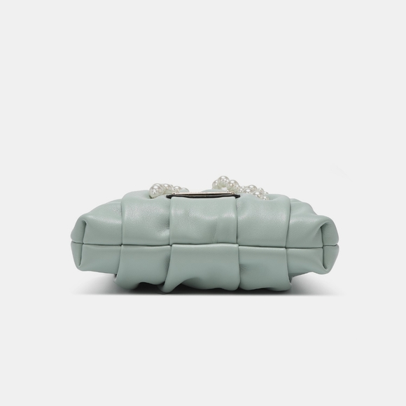 Nicole Lee USA Vegan Leather Pearl Bow Crossbody Chain Strap Purse - Picture 3 of 15